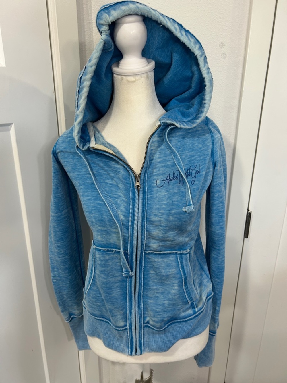 J. America Youth Teal Blue Full-Zip Hoodie